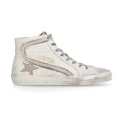 Golden Goose Beige Läder Högtoppsneakers Beige, Dam