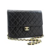 Chanel Vintage Pre-owned Laeder axelremsvskor Black, Dam