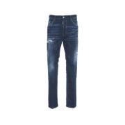 Dsquared2 Blå Slim Fit Jeans Med Distressed Look Blue, Herr