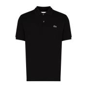 Lacoste Logo Detalj Pikétröja Black, Herr