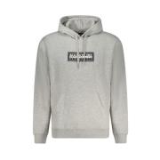 Napapijri Grå Bomullshoodie Sweatshirt med Logo Gray, Herr