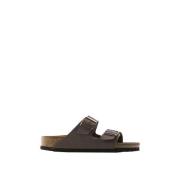 Birkenstock Syntetiska lädersandaler Brown, Herr