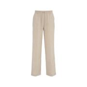 Ottod'Ame Beige Elastisk Midjeband Byxor Beige, Dam