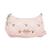 Love Moschino Rosa Quiltad Mini Axelväska Pink, Dam