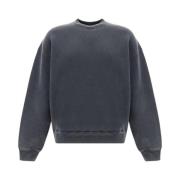 Axel Arigato Monogram Patch Bomullsweatshirt Oversize Passform Black, ...