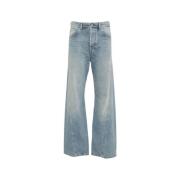 Lanvin Blå Loose Fit Wide Leg Jeans Blue, Herr