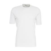 Stefan Brandt Vit T-shirt med Ribbad Krage White, Herr