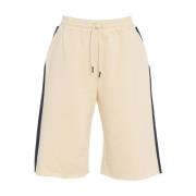 Ottod'Ame Beige Korta Sweatpants med Dragsko i Midjan Beige, Dam