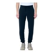 Moncler Bomullsfleece Logo Patch Track Pants Black, Herr