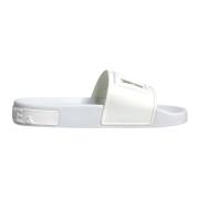 Dolce & Gabbana Vita Gummislides Sandaler med Logotyp White, Dam