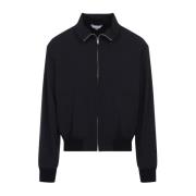 Bottega Veneta Midnight Blue Ull Blouson Jacka Blue, Herr