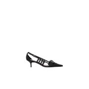 Pinko Svarta Slingback Spetsiga Tå Platta Skor Black, Dam