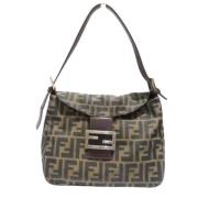 Fendi Vintage Pre-owned Canvas axelremsvskor Brown, Dam