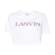 Lanvin Vit Basic T-shirt White, Dam