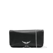 Zadig & Voltaire Studded Rock Clutch Väska i Svart Black, Dam