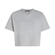 Karl Lagerfeld T-Shirt MC GRÅ Autograph 3D Gray, Dam