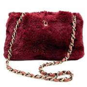 Chanel Vintage Pre-owned Tyg axelremsvskor Red, Dam