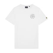 Lyle & Scott Stamp T-Shirt för Män White, Herr