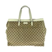 Gucci Vintage Pre-owned Canvas totevskor Beige, Dam