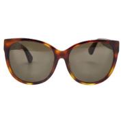 Gucci Vintage Pre-owned Plast solglasgon Brown, Dam