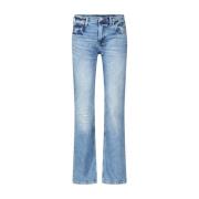 True Religion Avslappnad Straight-Fit Jeans med Använt Effekt Blue, Da...