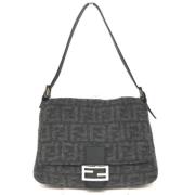 Fendi Vintage Pre-owned Canvas crossbodyvskor Gray, Dam