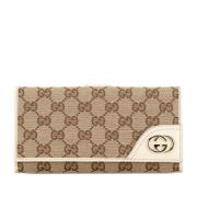 Gucci Vintage Pre-owned Canvas plnbcker Beige, Dam