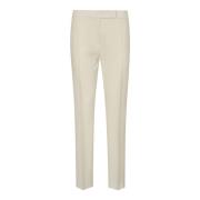 Max Mara Vita Crepe Byxor Chic Stil White, Dam