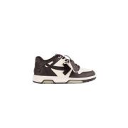 Off White Chokladbruna sneakers med beige accenter Brown, Herr