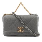 Chanel Vintage Pre-owned Laeder axelremsvskor Gray, Dam