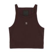 Givenchy Brun Ärmlös Topp med 4G-motiv Brown, Dam