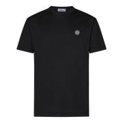 Stone Island Svart Logo Patch T-shirt Black, Herr