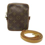 Louis Vuitton Vintage Pre-owned Canvas axelremsvskor Brown, Dam