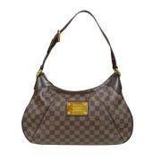 Louis Vuitton Vintage Pre-owned Canvas axelremsvskor Brown, Dam