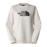 The North Face Broderad Logosweatshirt White, Herr