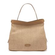 Gianni Chiarini Beige Vävd Straw Crossbody Väska Beige, Dam