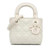 Dior Vintage Pre-owned Laeder handvskor White, Dam