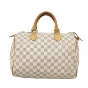 Louis Vuitton Vintage Pre-owned Canvas handvskor White, Dam