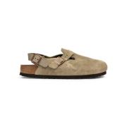 Birkenstock Taupe Mocka Läder Träsko Green, Herr