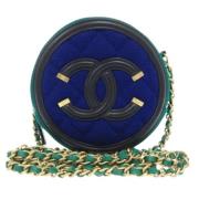 Chanel Vintage Pre-owned Tyg axelremsvskor Blue, Dam