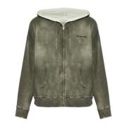 Golden Goose Sweatshirt med applikationer Gray, Herr