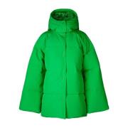 Samsøe Samsøe Grön Polyester Pufferjacka Green, Dam