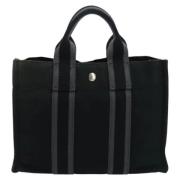 Hermès Vintage Pre-owned Canvas handvskor Black, Dam