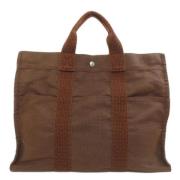 Hermès Vintage Pre-owned Canvas handvskor Brown, Dam