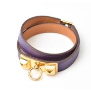 Hermès Vintage Pre-owned Laeder armband Purple, Dam