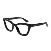 Gucci Cat-eye acetat solglasögon med metall själ Black, Unisex