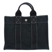 Hermès Vintage Pre-owned Canvas handvskor Black, Dam