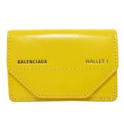 Balenciaga Vintage Pre-owned Laeder plnbcker Yellow, Dam