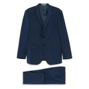 Corneliani Stretch ullkostym Drop 7 Blue, Herr