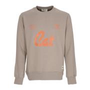 CAT Lätt Crewneck Sweatshirt Chateau Grey Gray, Herr